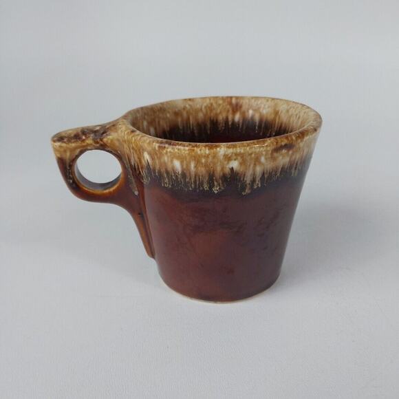 Hull Coffee Mug Vintage Brown Drip Cup Pottery‎ Oven Proof Glaze USA - Picture 2 of 4